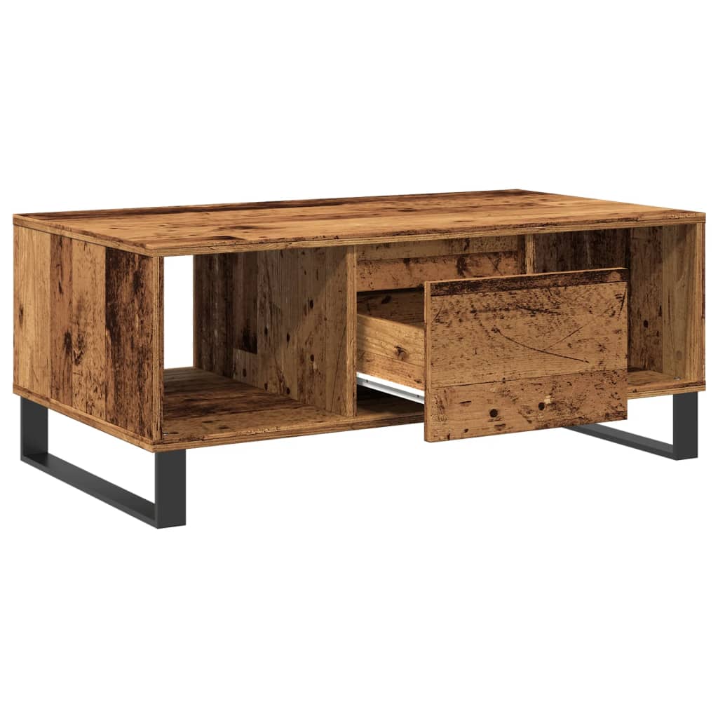 Stolić za kavu boja staro drvo 90x50x36,5 cm konstruirano drvo