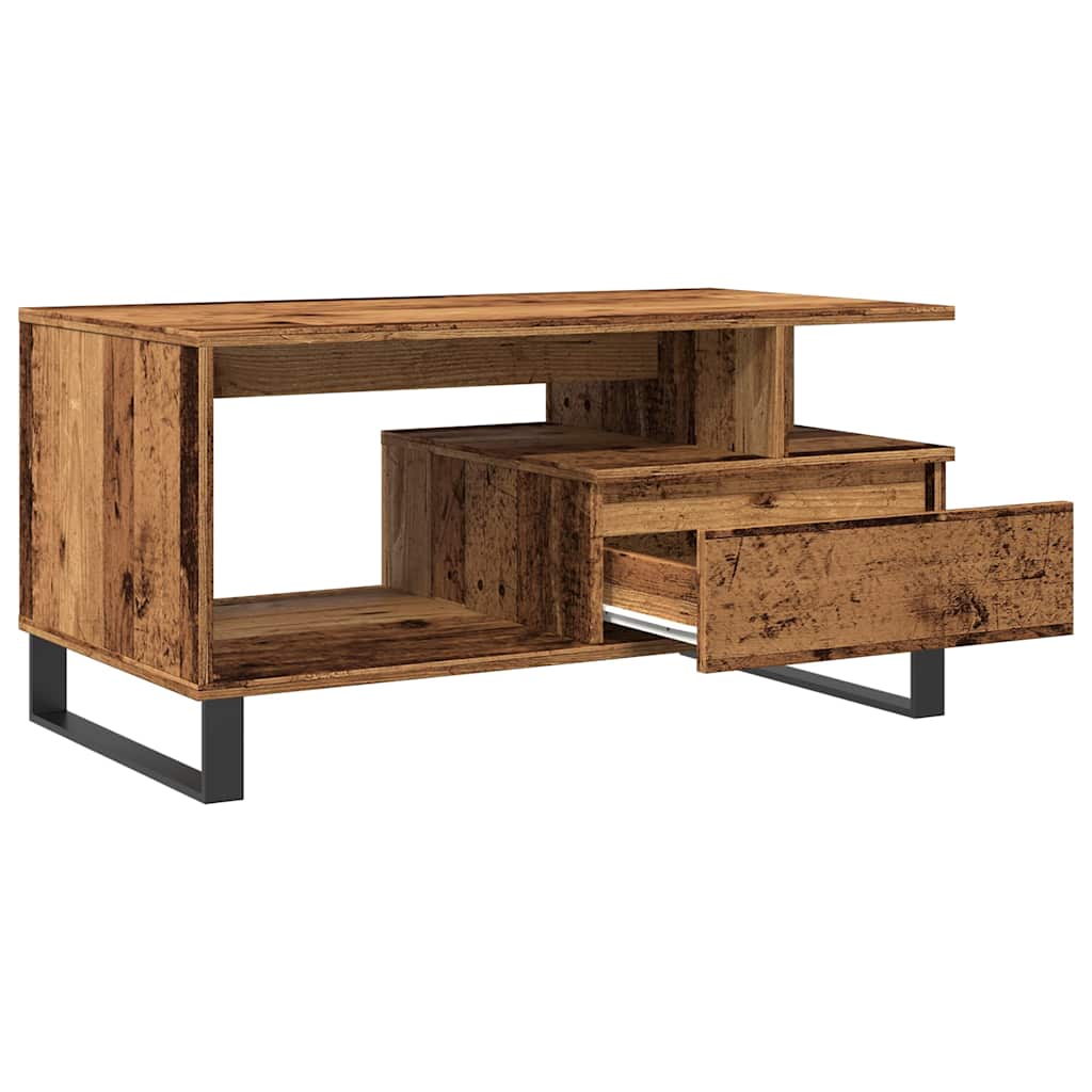 Stolić za kavu boja staro drvo 90x49x45 cm konstruiranog drva