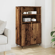 Visoka komoda boja staro drvo 60x36x110 cm konstruirano drvo