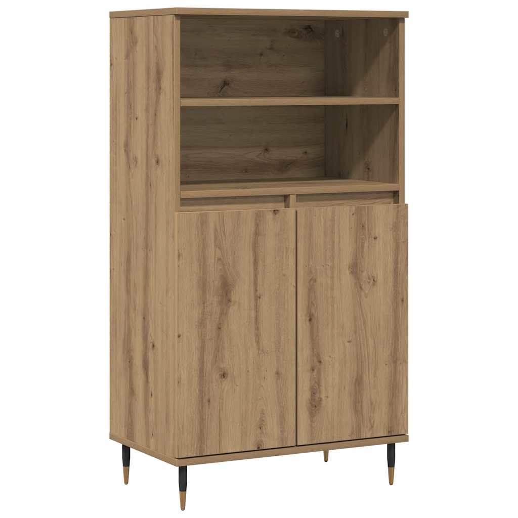Visoka komoda boja hrasta artisan 60x36x110cm konstruirano drvo