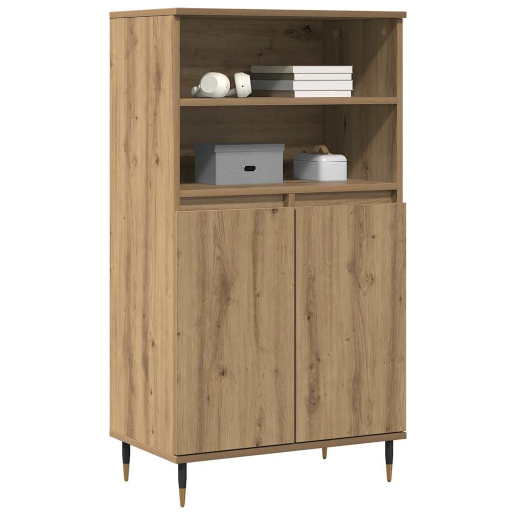 Visoka komoda boja hrasta artisan 60x36x110cm konstruirano drvo