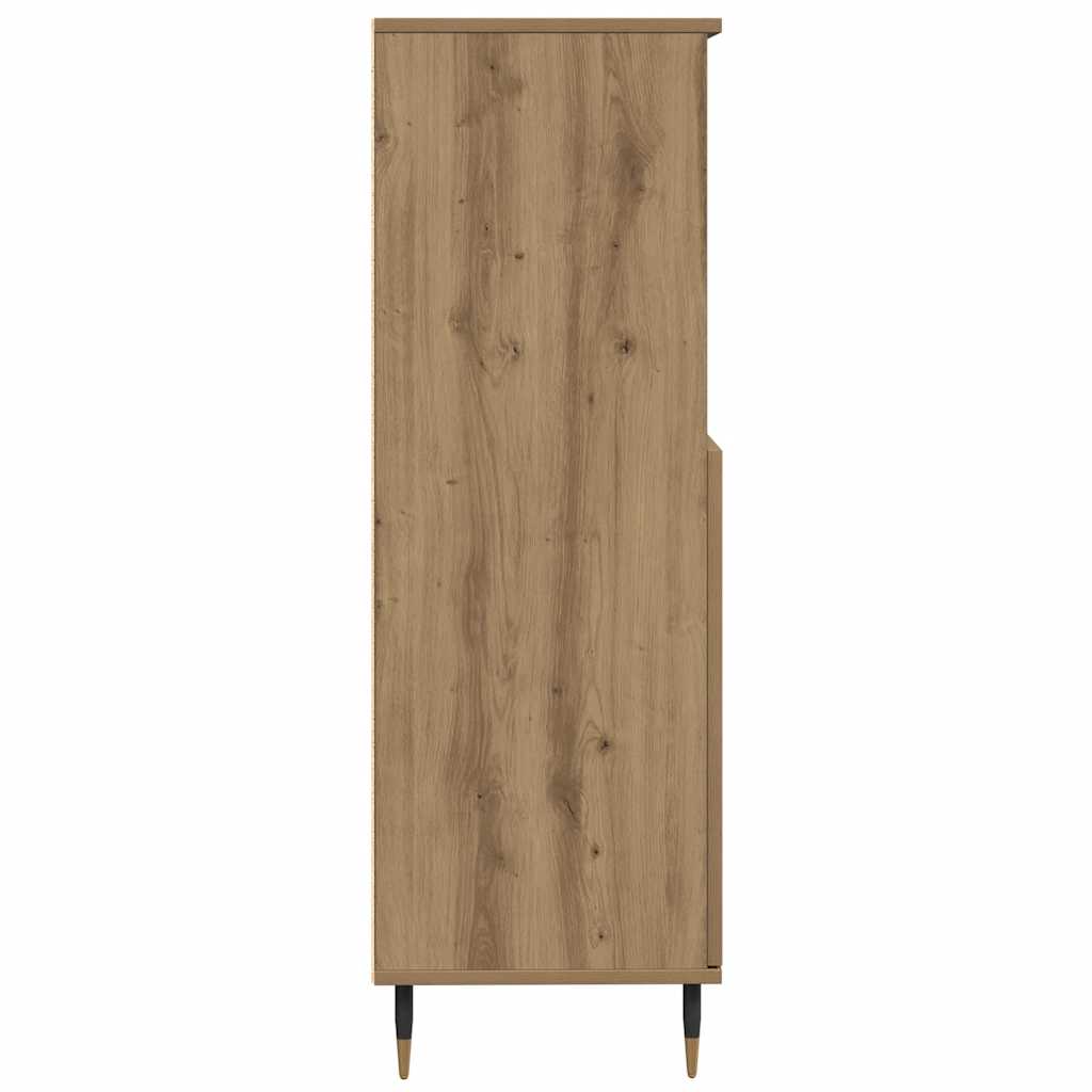 Visoka komoda boja hrasta artisan 60x36x110cm konstruirano drvo
