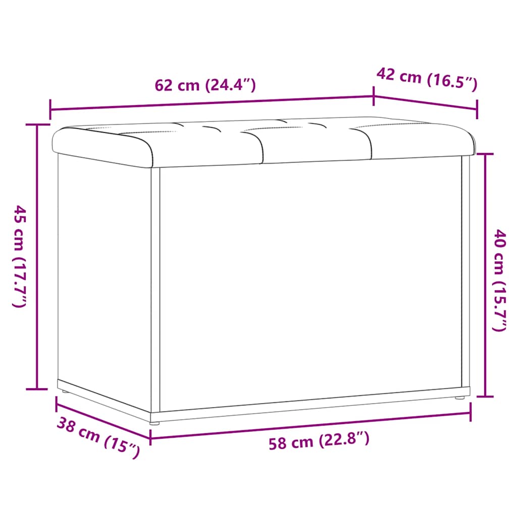 Klupa za odlaganje staro drvo 62x42x45 cm izrađeno drvo