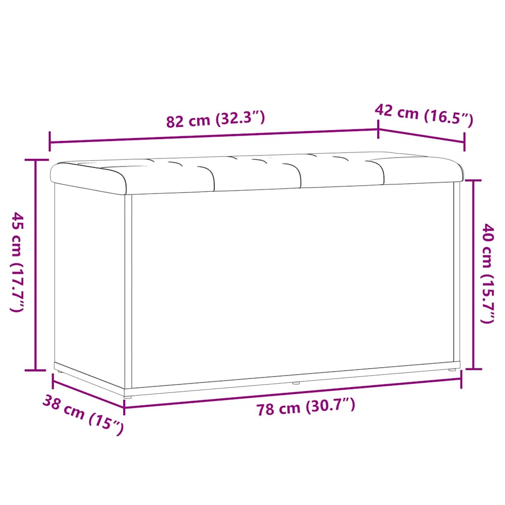 Klupa za odlaganje staro drvo 82x42x45 cm izrađeno drvo