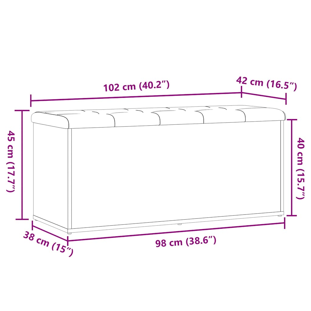 Klupa za odlaganje staro drvo 102x42x45 cm izrađeno drvo