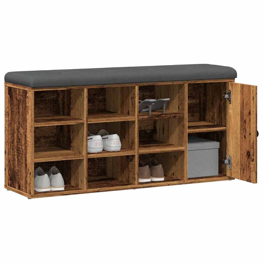 Klupa za cipele staro drvo 102x32x50 cm izrađeno drvo