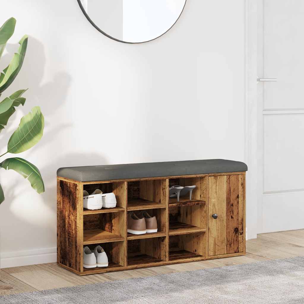 Klupa za cipele staro drvo 102x32x50 cm izrađeno drvo