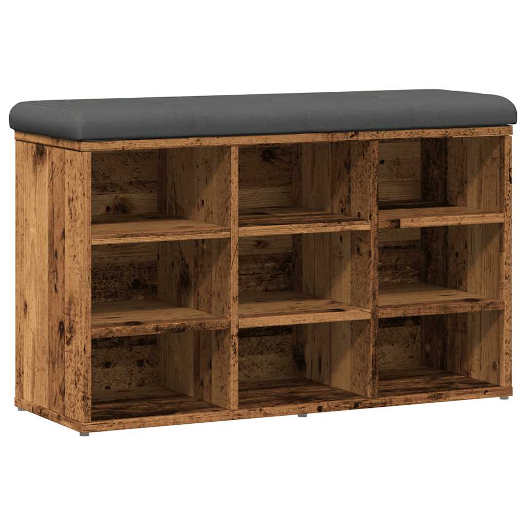 Klupa za cipele staro drvo 82x32x50 cm konstruirano drvo