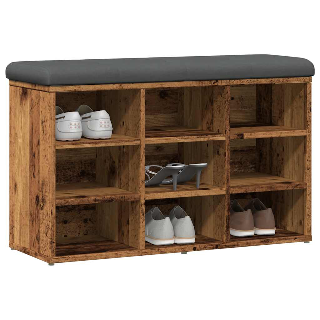 Klupa za cipele staro drvo 82x32x50 cm konstruirano drvo