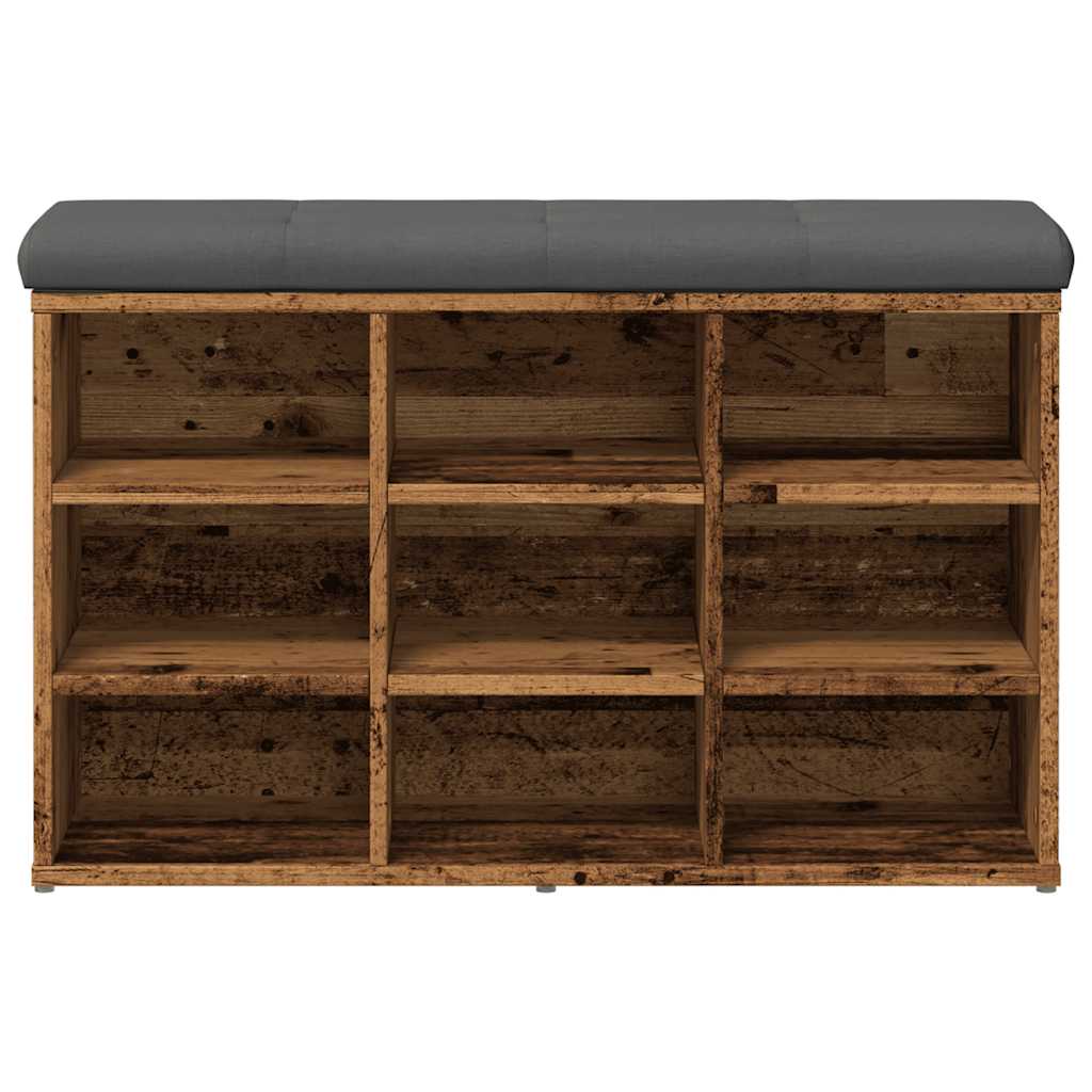 Klupa za cipele staro drvo 82x32x50 cm konstruirano drvo