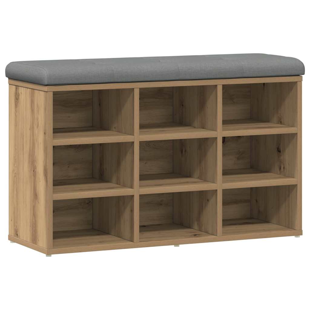 Klupa za cipele obrtnički hrast 82x32x50 cm izrađeno drvo