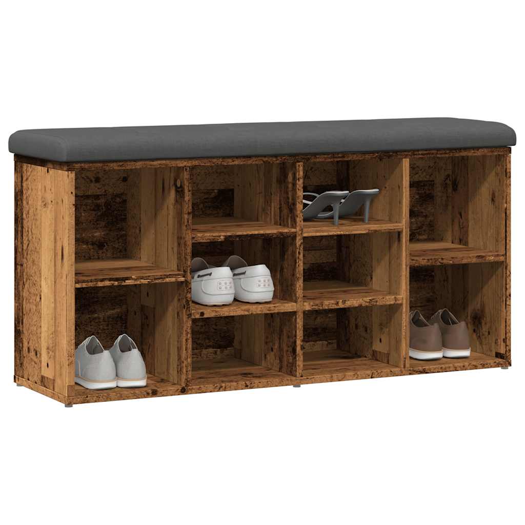Klupa za cipele staro drvo 102x32x50 cm izrađeno drvo