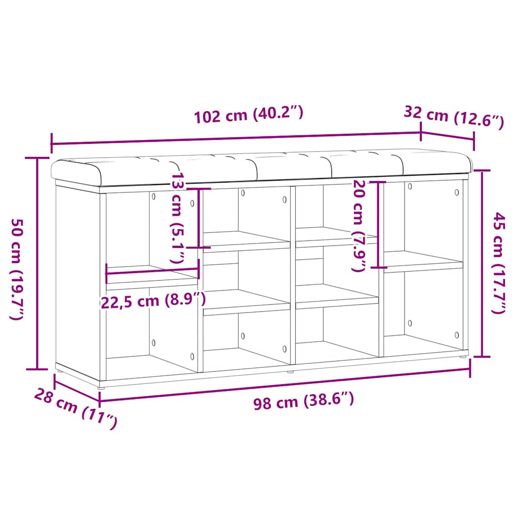 Klupa za cipele staro drvo 102x32x50 cm izrađeno drvo
