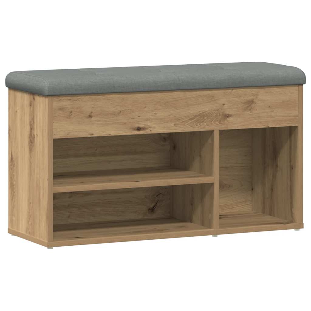 Klupa za cipele obrtnički hrast 82x32x45,5 cm izrađeno drvo