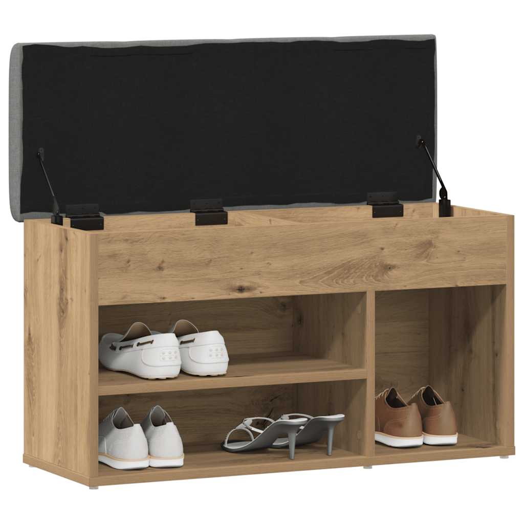 Klupa za cipele obrtnički hrast 82x32x45,5 cm izrađeno drvo
