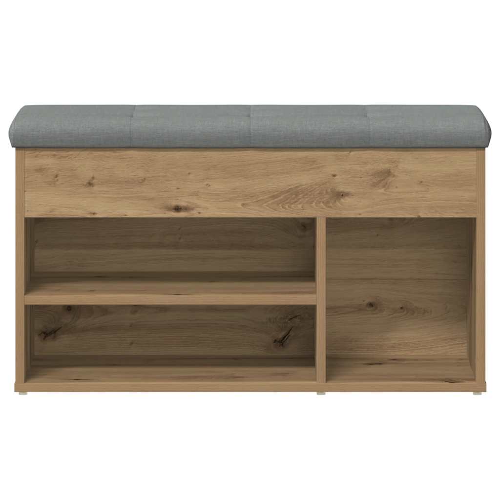 Klupa za cipele obrtnički hrast 82x32x45,5 cm izrađeno drvo