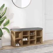 Klupa za cipele obrtnički hrast 82x32x45,5 cm izrađeno drvo