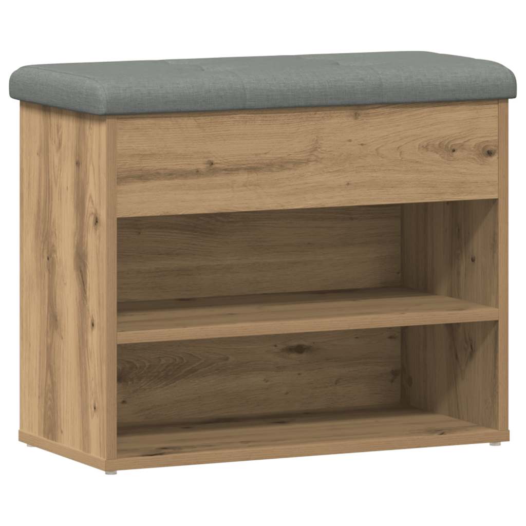 Klupa za cipele obrtnički hrast 62x32x50 cm izrađeno drvo