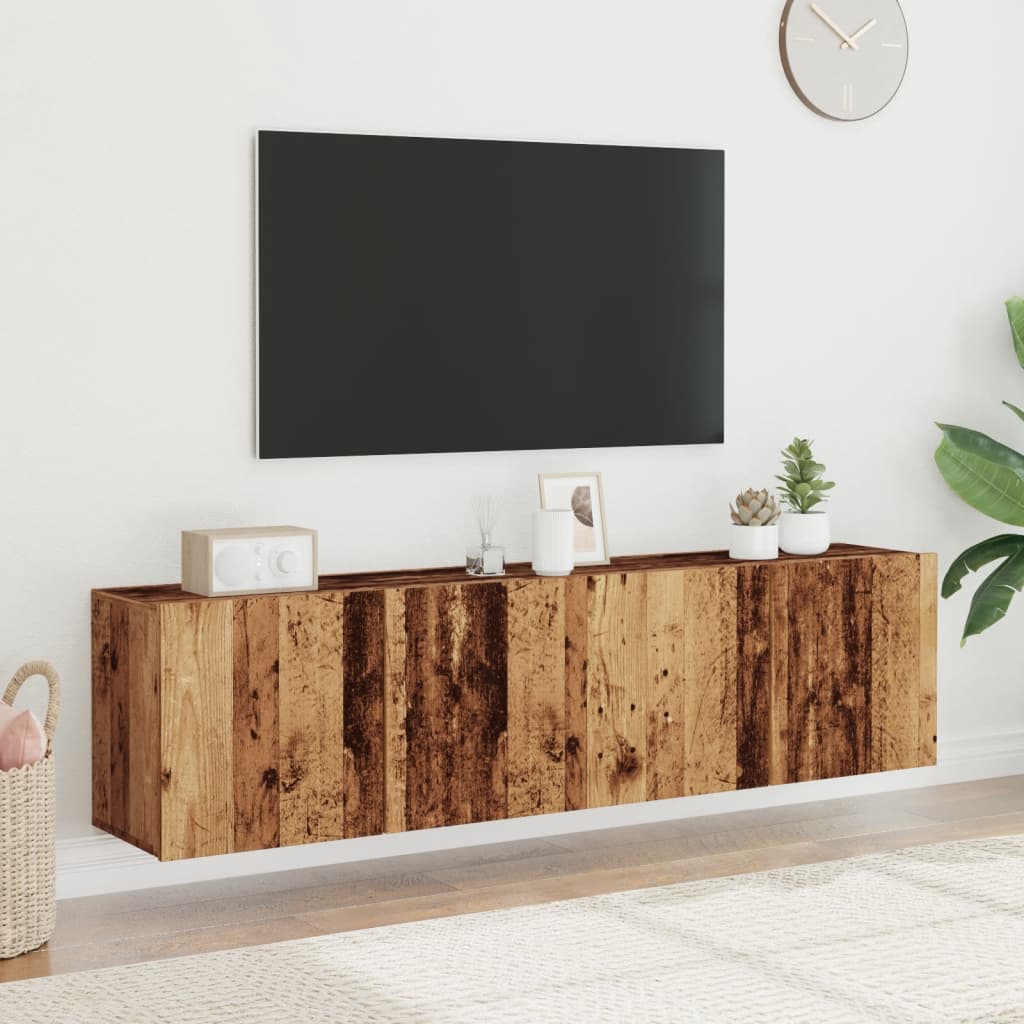 Zidni TV ormarići 2 kom boja starog drva 80 x 30 x 41 cm