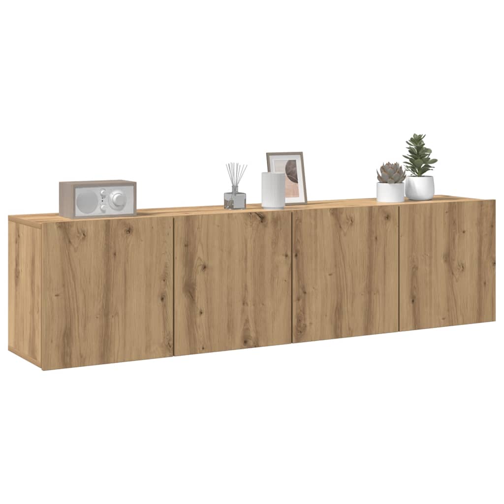 Zidni TV ormarići 2 kom boja hrasta artisan 80 x 30 x 41 cm