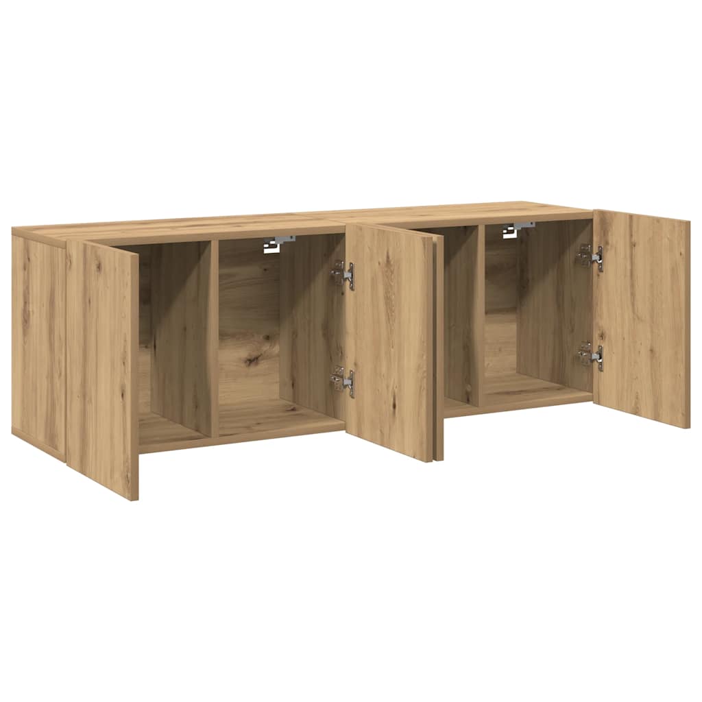 Zidni TV ormarići 2 kom boja hrasta artisan 80 x 30 x 41 cm