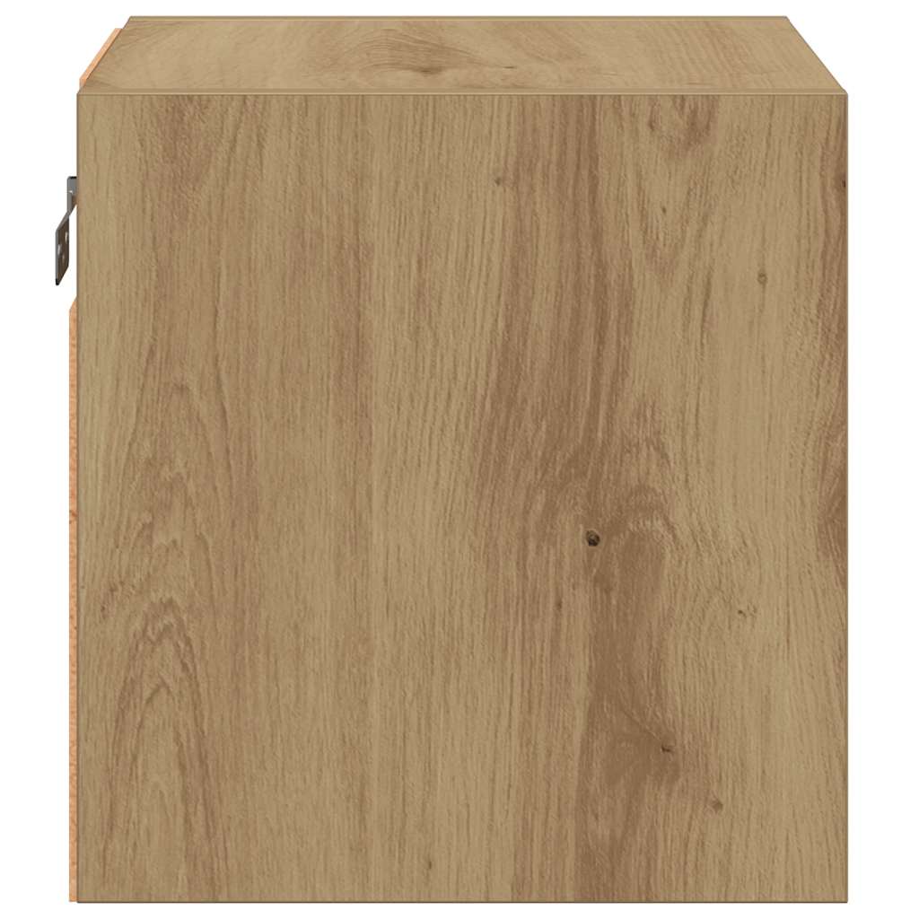 TV zidni ormarić s LED svjetlima Artisan hrast 30x28,5x30 cm