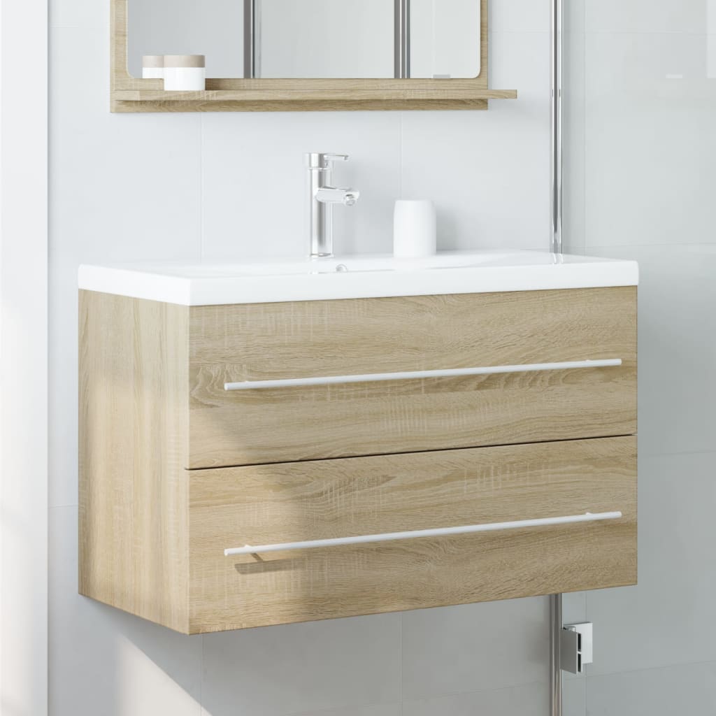 Ormarić za umivaonik boja drva 80x38,5x48 cm konstruirano drvo
