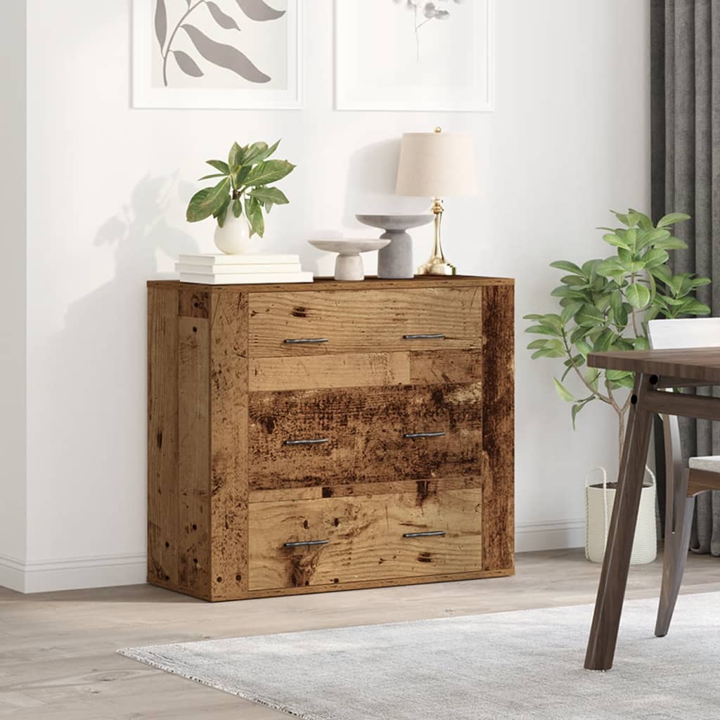 Komoda boja starog drva 80 x 33 x 70 cm od konstruiranog drva