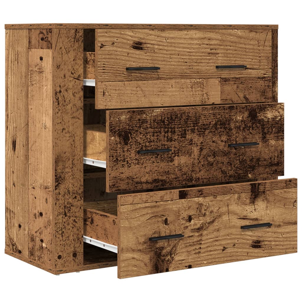 Komoda boja starog drva 80 x 33 x 70 cm od konstruiranog drva