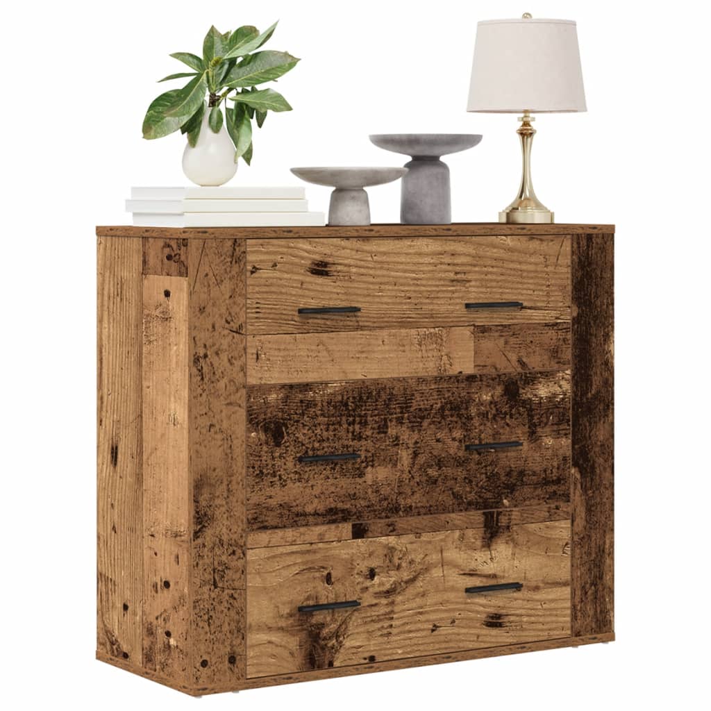 Komoda boja starog drva 80 x 33 x 70 cm od konstruiranog drva