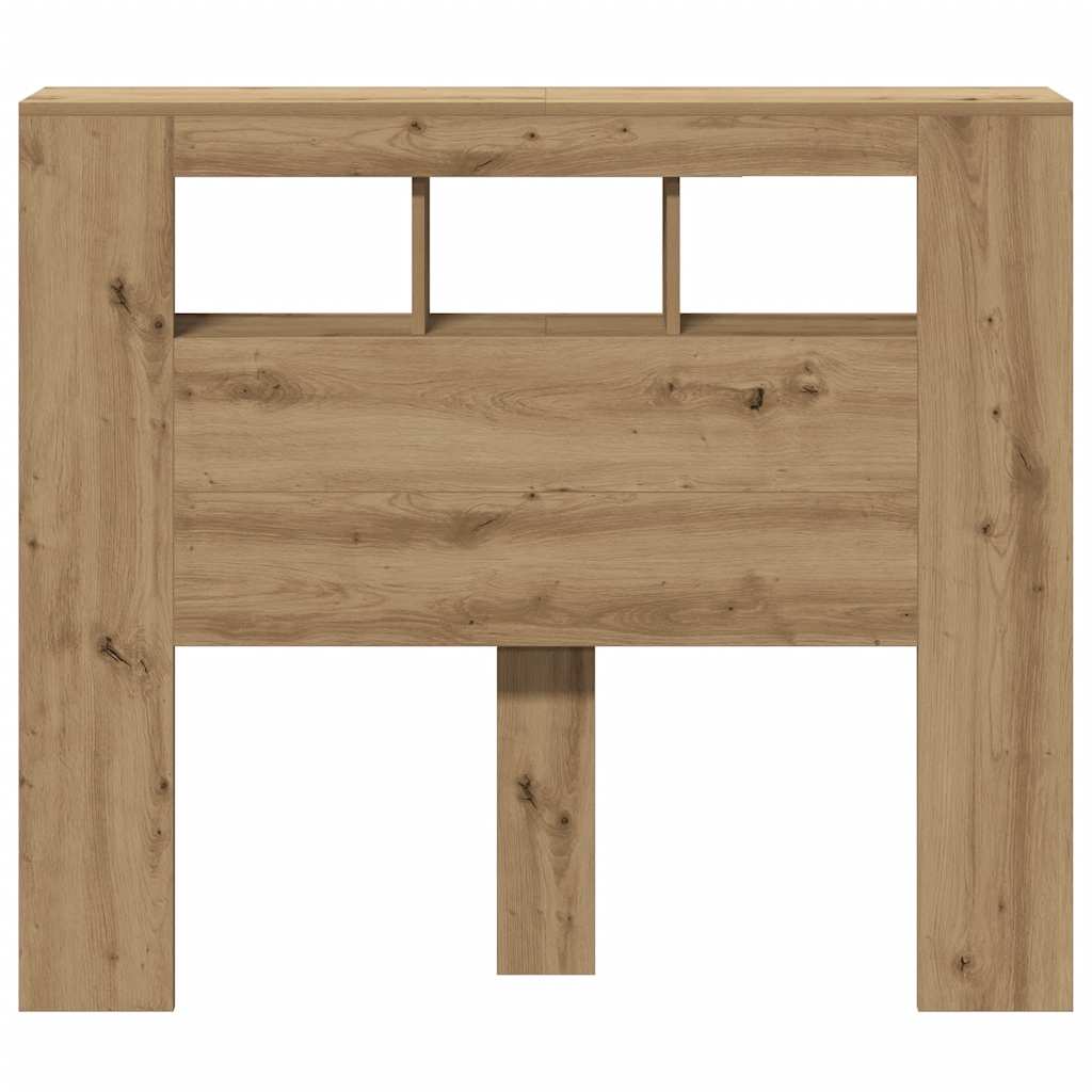 LED uzglavlje boja hrasta artisan 120x18,5x103,5 cm drveni