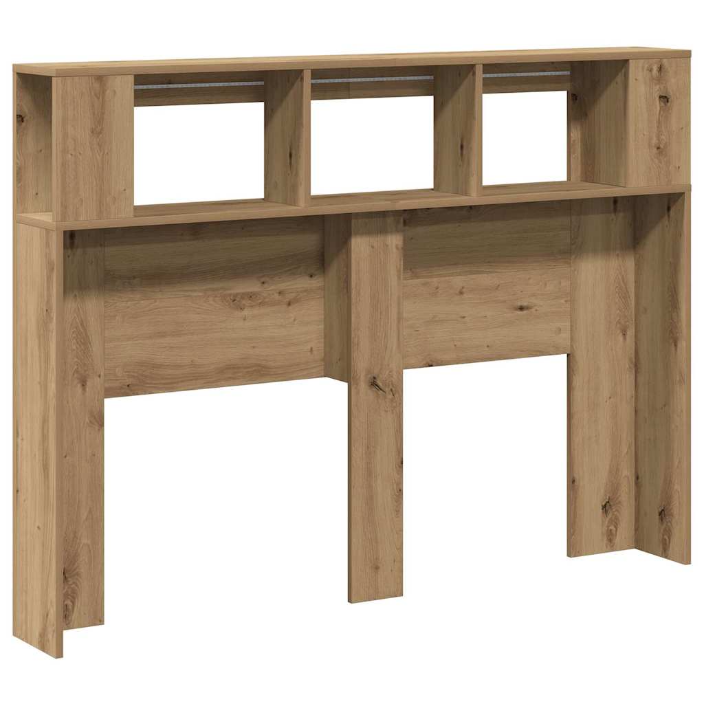 LED uzglavlje boja hrasta artisan 140x18,5x103,5 cm drveni