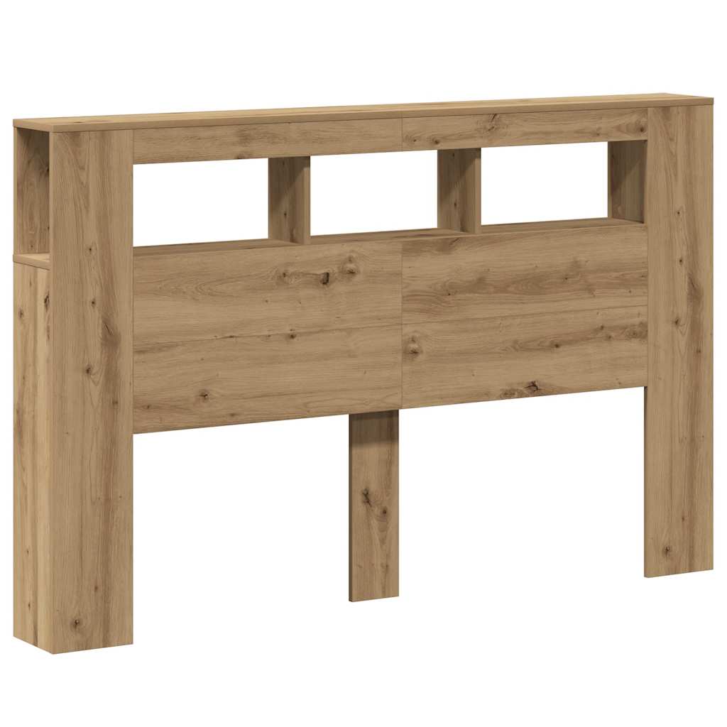 LED uzglavlje boja hrasta artisan 160x18,5x103,5 cm drveni