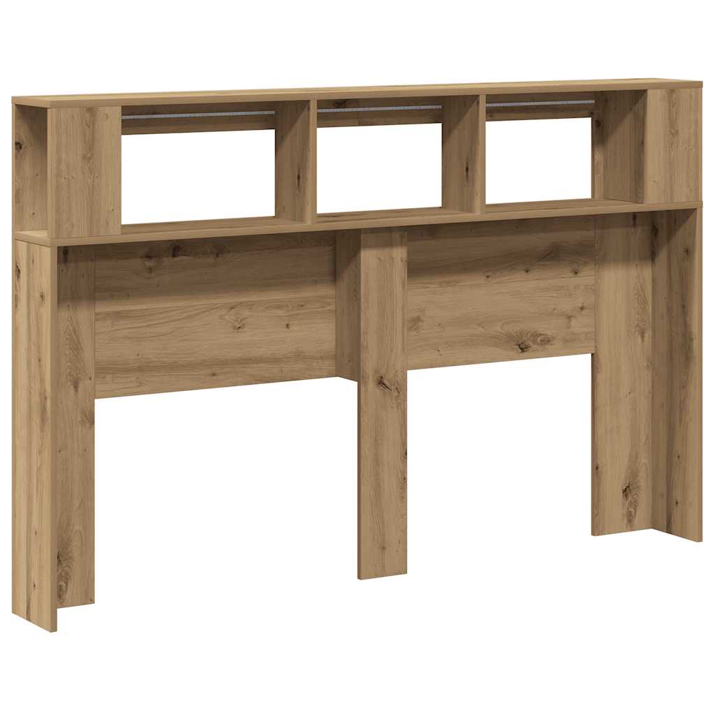 LED uzglavlje boja hrasta artisan 160x18,5x103,5 cm drveni