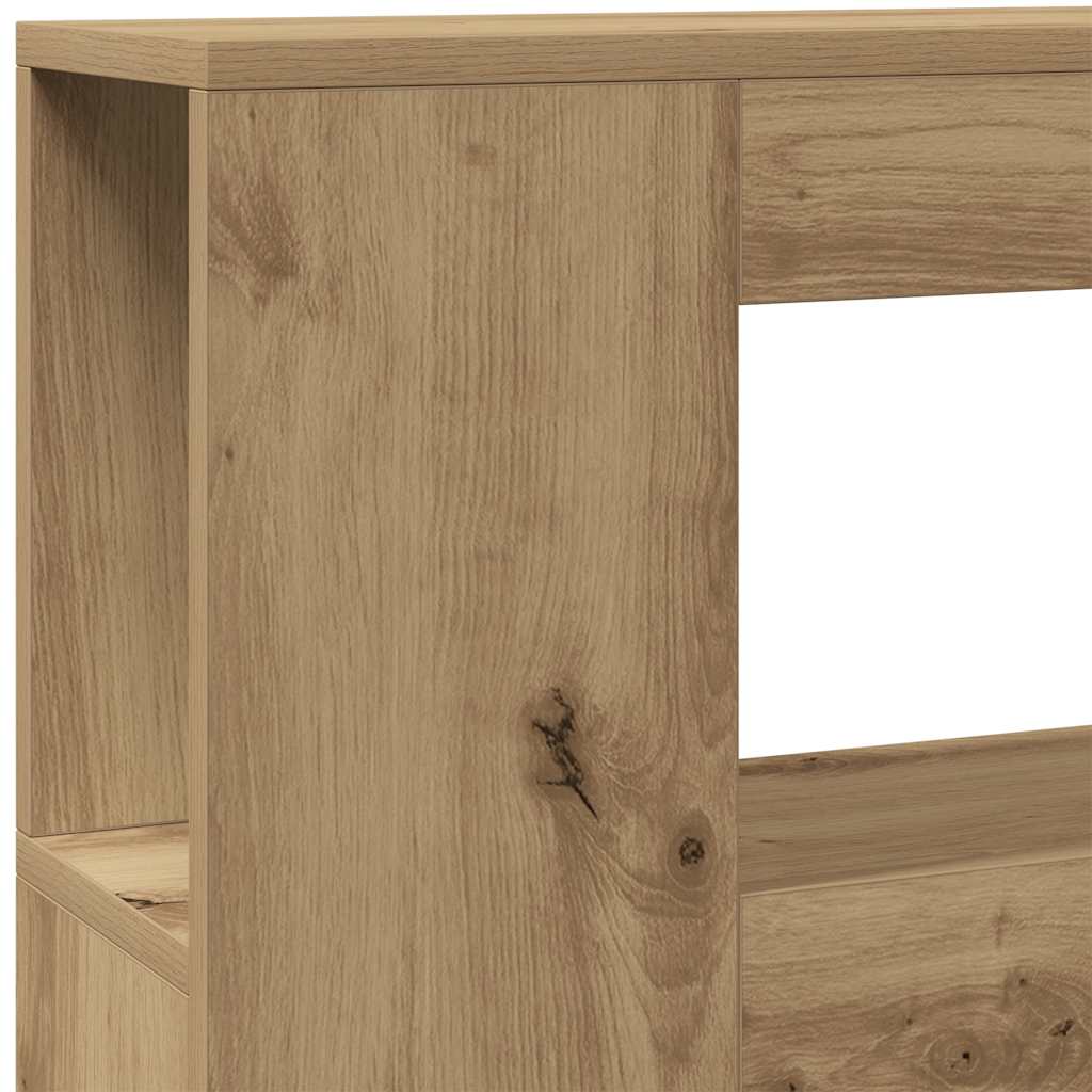 LED uzglavlje boja hrasta artisan 160x18,5x103,5 cm drveni