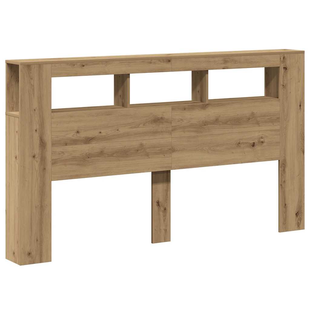 LED uzglavlje boja hrasta artisan 180x18,5x103,5 cm drveni