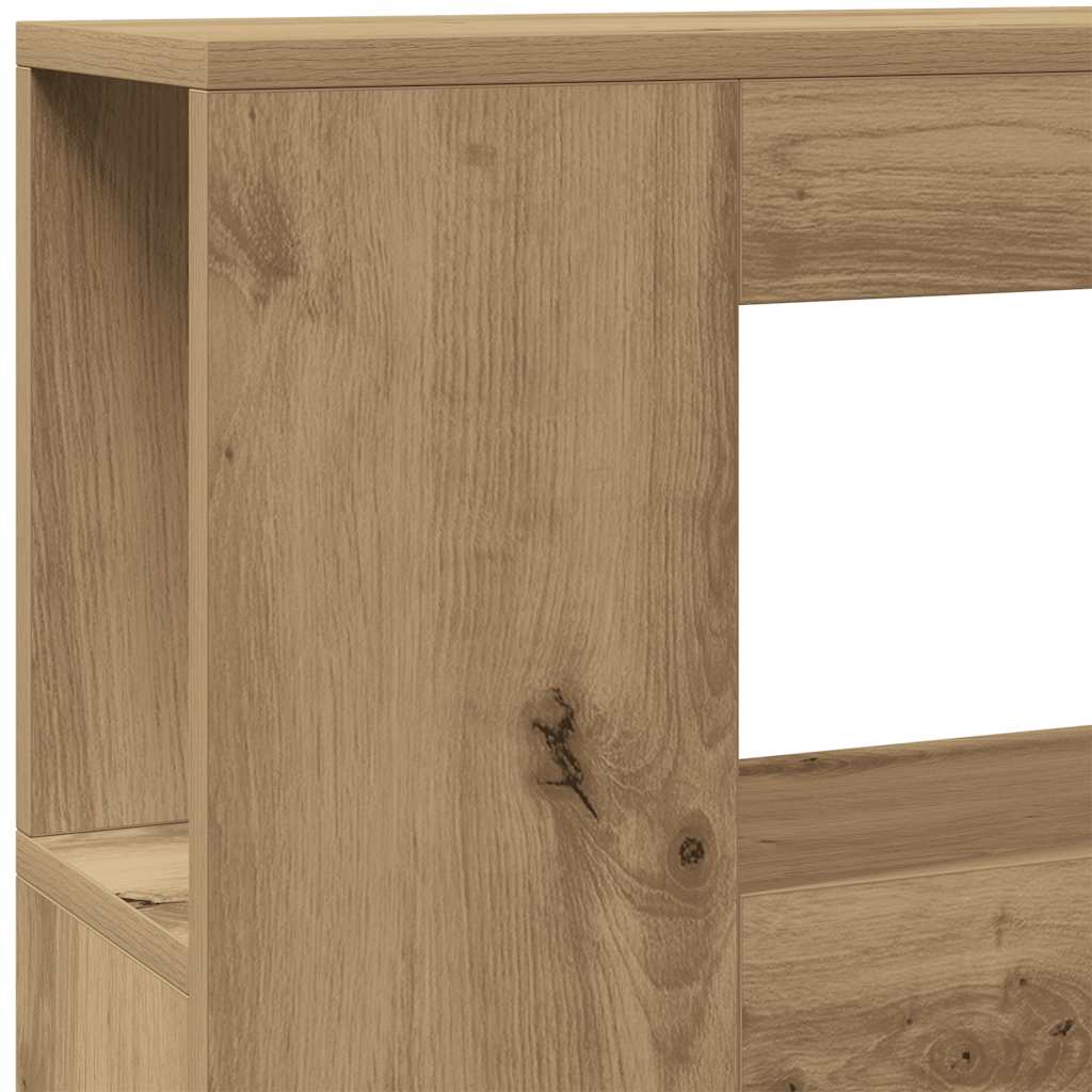 LED uzglavlje boja hrasta artisan 180x18,5x103,5 cm drveni