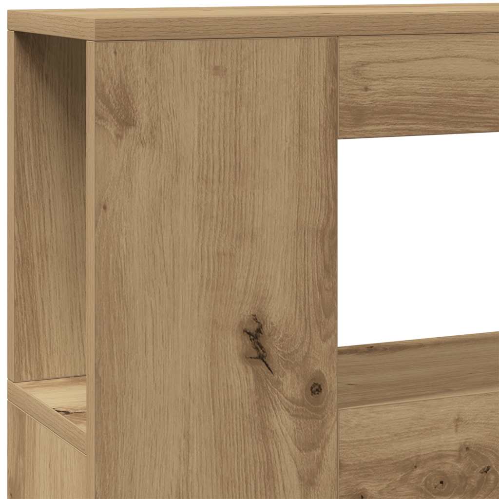 LED uzglavlje boja hrasta artisan 220x18,5x103,5 cm drveni