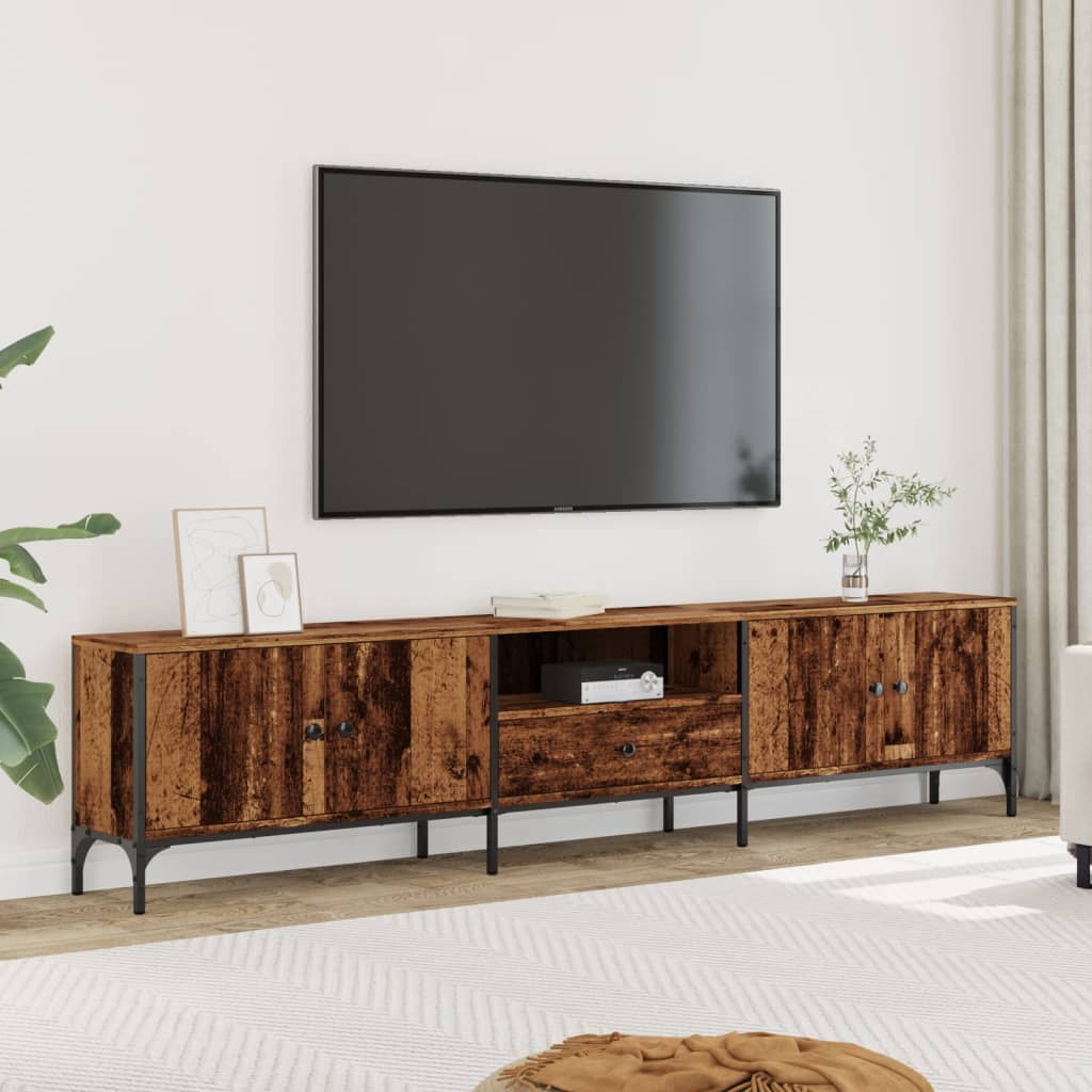 TV ormarić s ladicom boja drva 200x25x44 cm konstruirano drvo