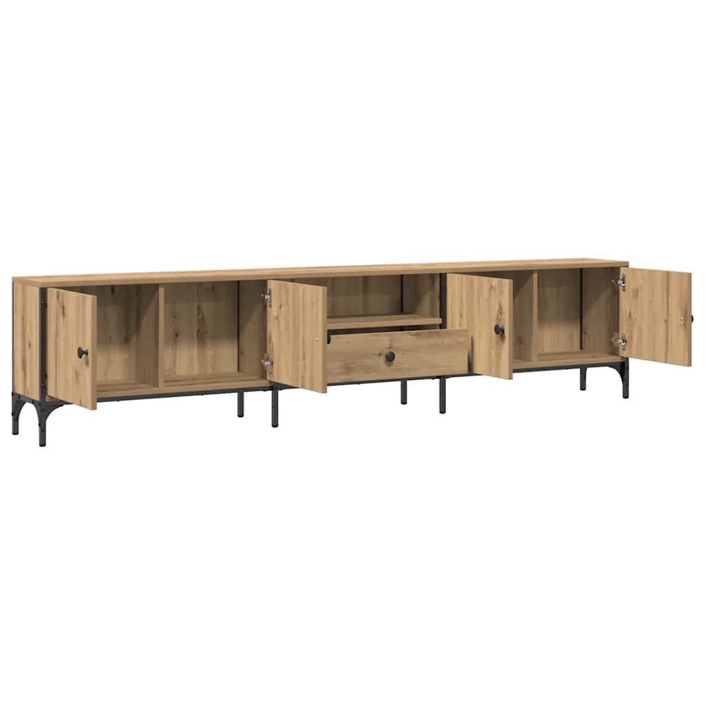 TV ormarić s ladicom boja hrasta 200x25x44 cm konstruirano drvo