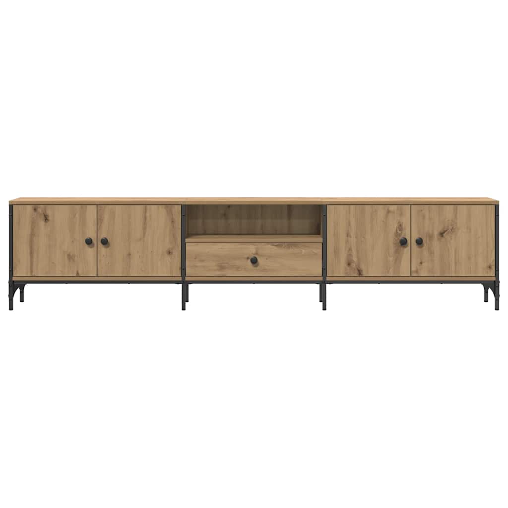 TV ormarić s ladicom boja hrasta 200x25x44 cm konstruirano drvo
