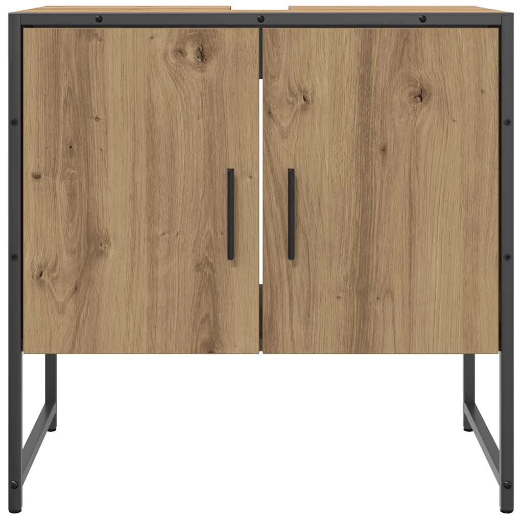 Ormarić za umivaonik smeđa boja hrasta 60x33x60 cm drveni