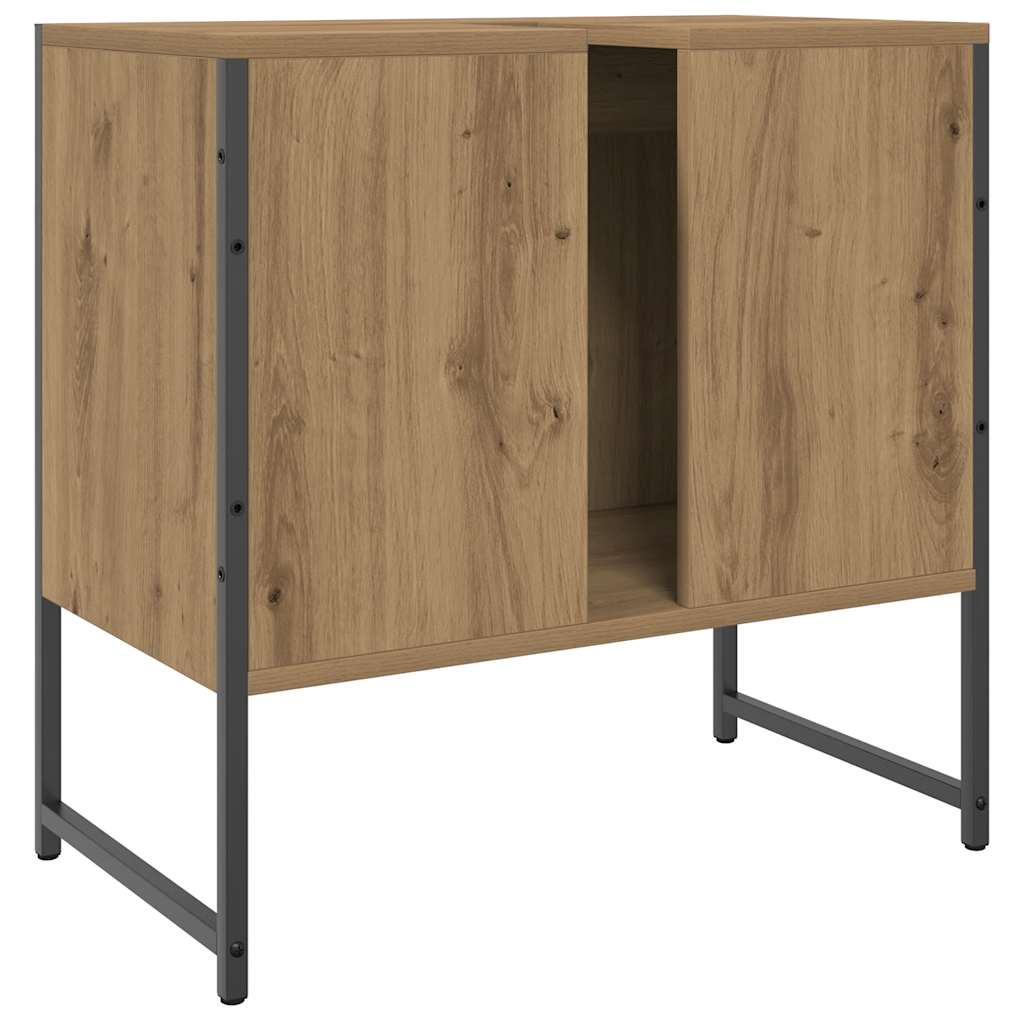 Ormarić za umivaonik smeđa boja hrasta 60x33x60 cm drveni