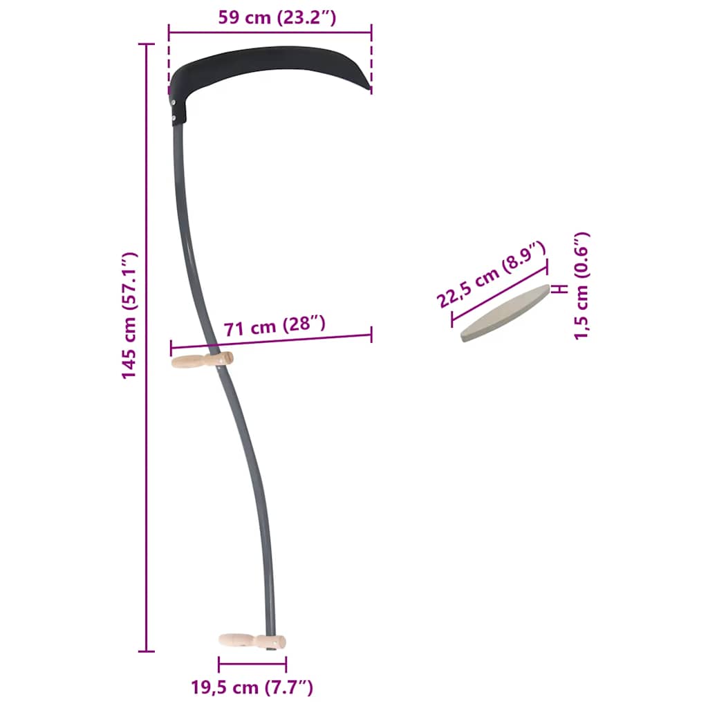 Kosa s brusnim kamenom 145 cm