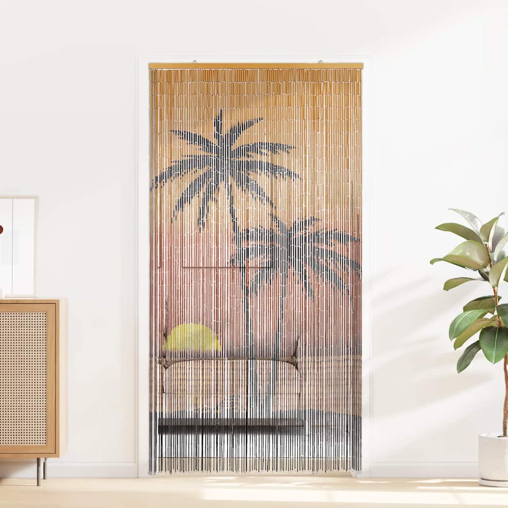 Zavjesa za vrata protiv kukaca Otisak palme 100x200 cm bambus
