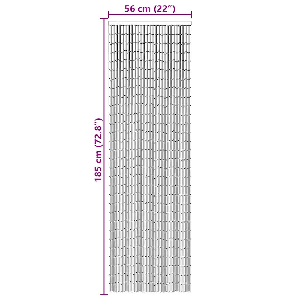 Zavjesa za vrata protiv insekata tamnosiva 56x185 cm bambus
