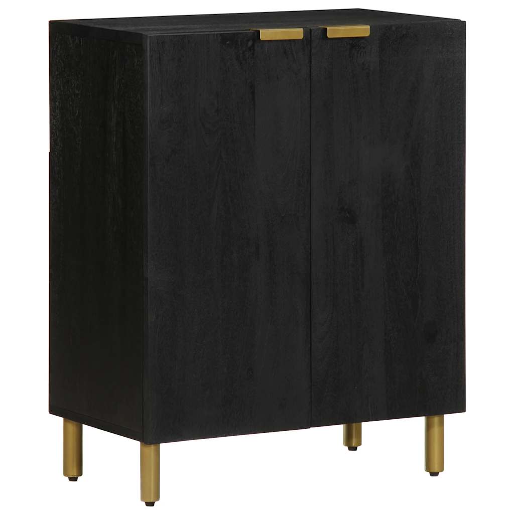 Komoda crna 60 x 33 x 75 cm konstruirano drvo