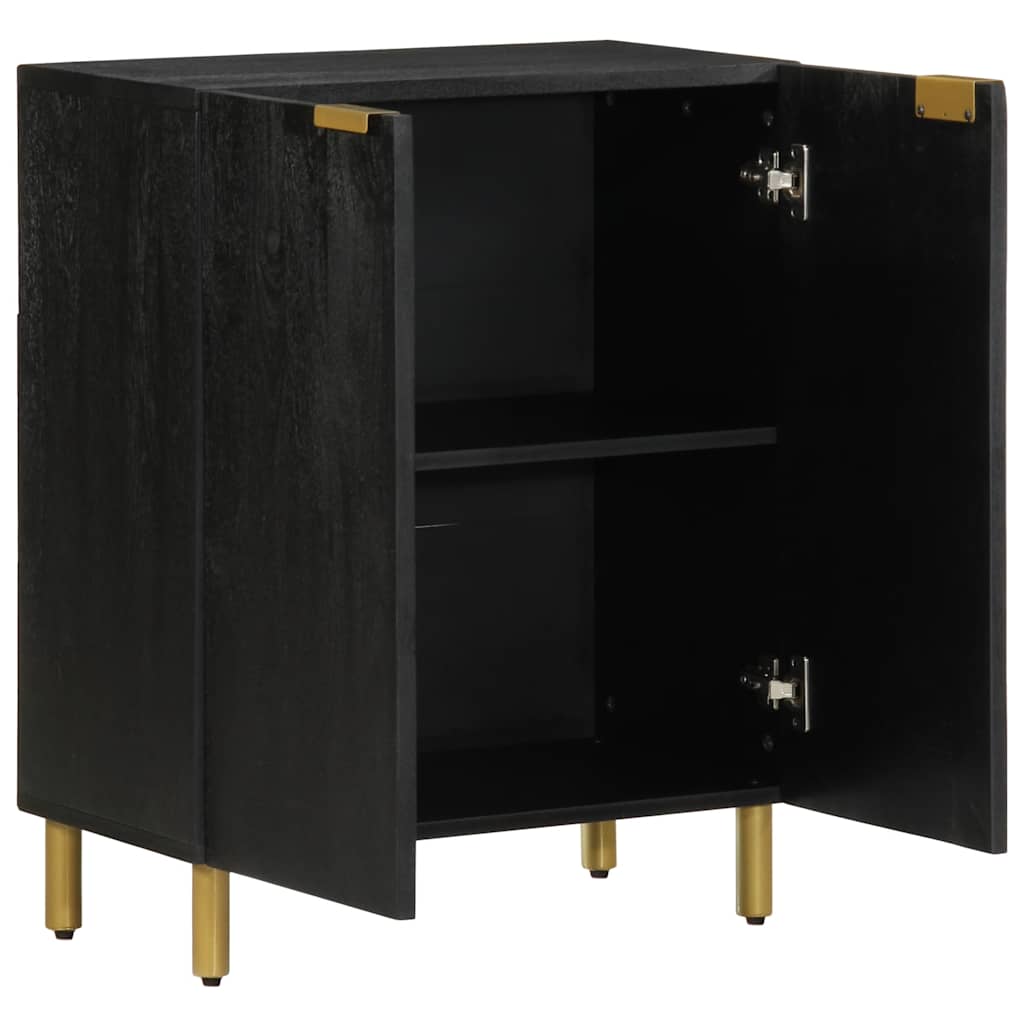 Komoda crna 60 x 33 x 75 cm konstruirano drvo