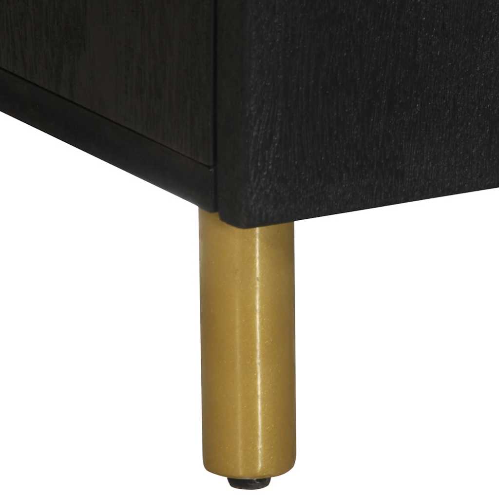 Komoda crna 60 x 33 x 75 cm konstruirano drvo