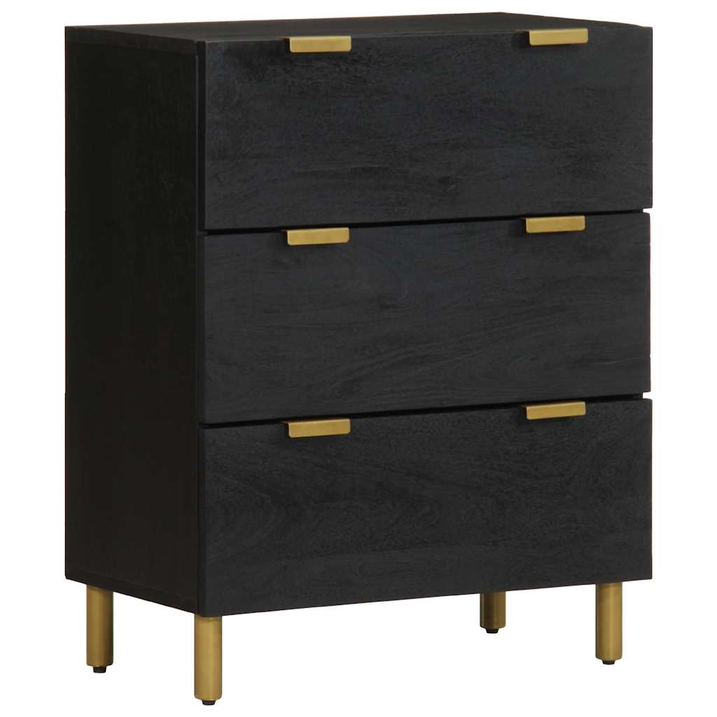 Komoda crna 60 x 33 x 75 cm konstruirano drvo
